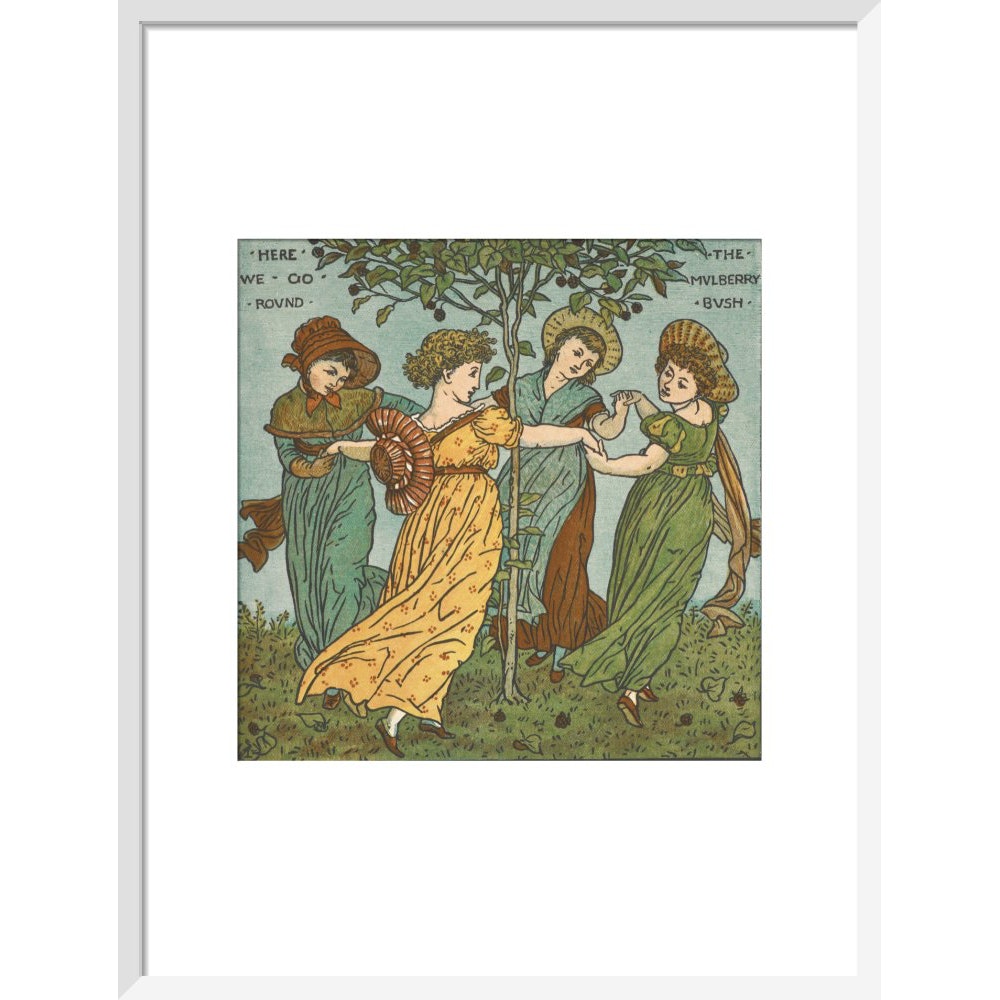 The Mulberry Bush print in white frame