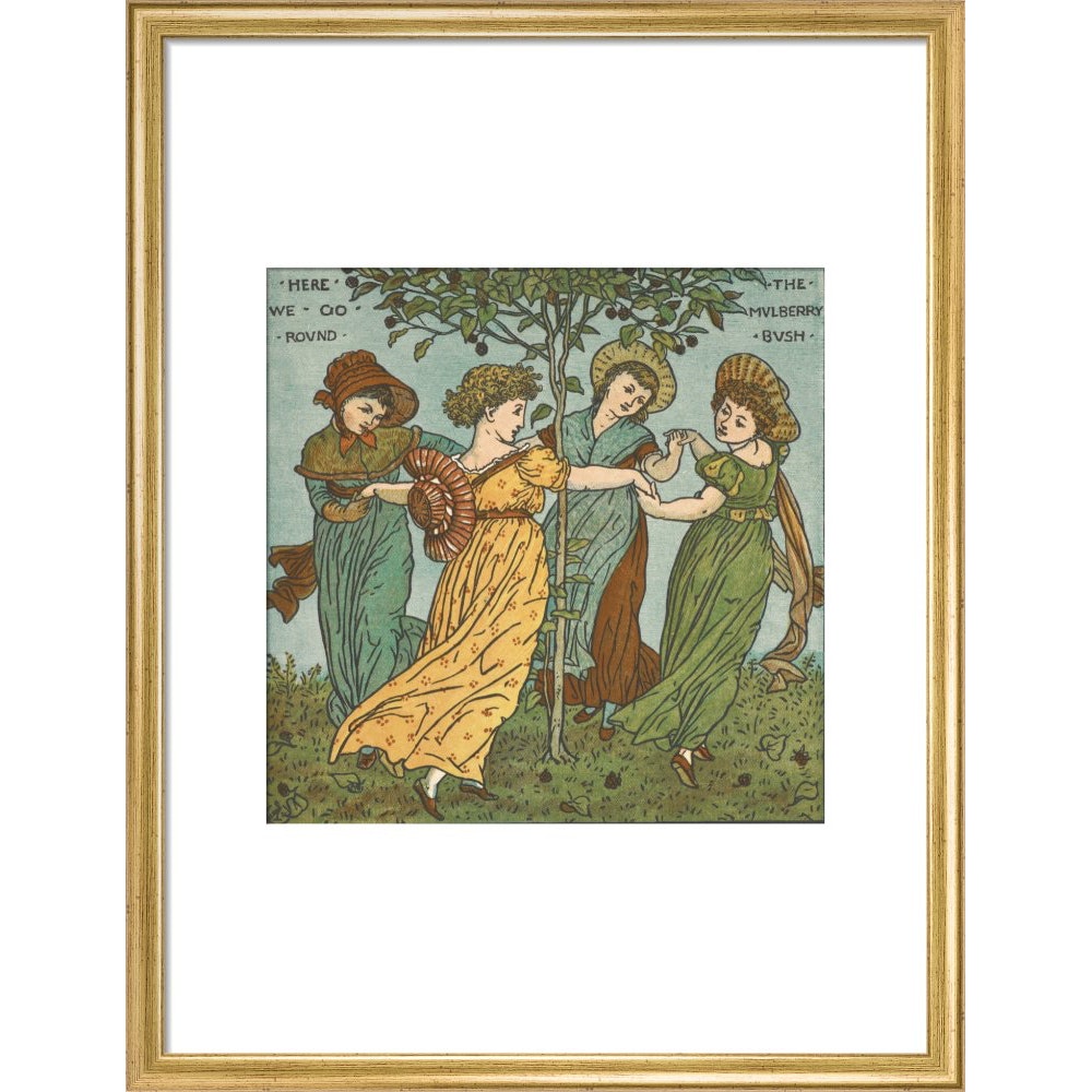 The Mulberry Bush print in gold frame