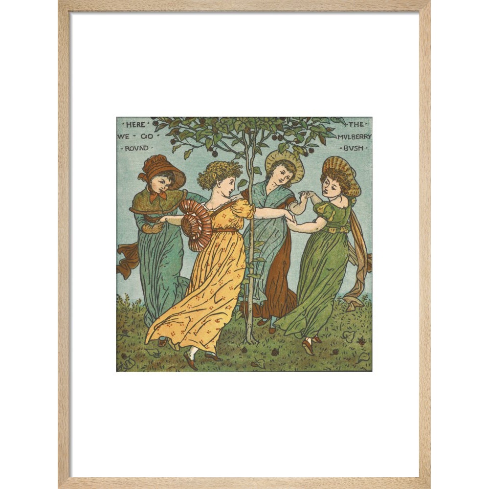The Mulberry Bush print in natural frame