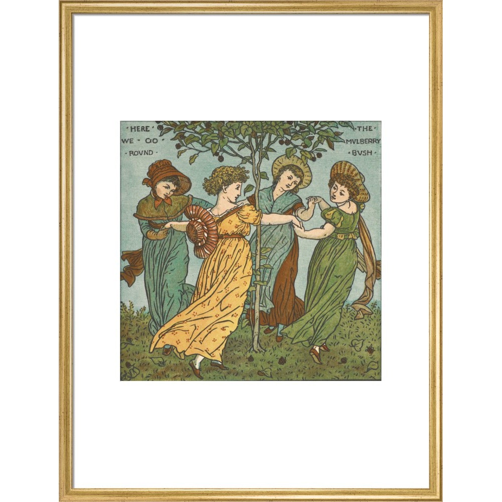 The Mulberry Bush print in gold frame
