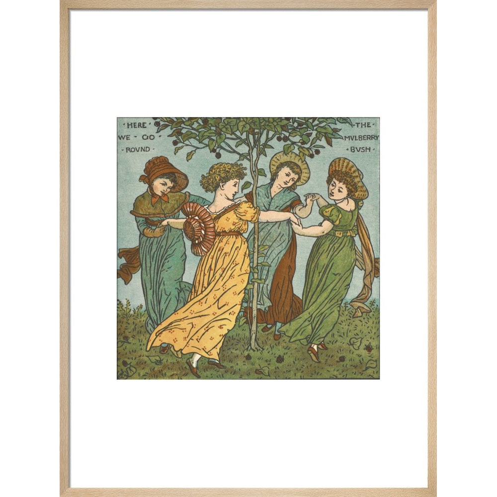 The Mulberry Bush print in natural frame