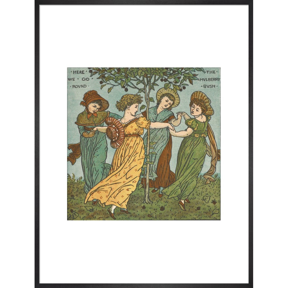 The Mulberry Bush print in black frame