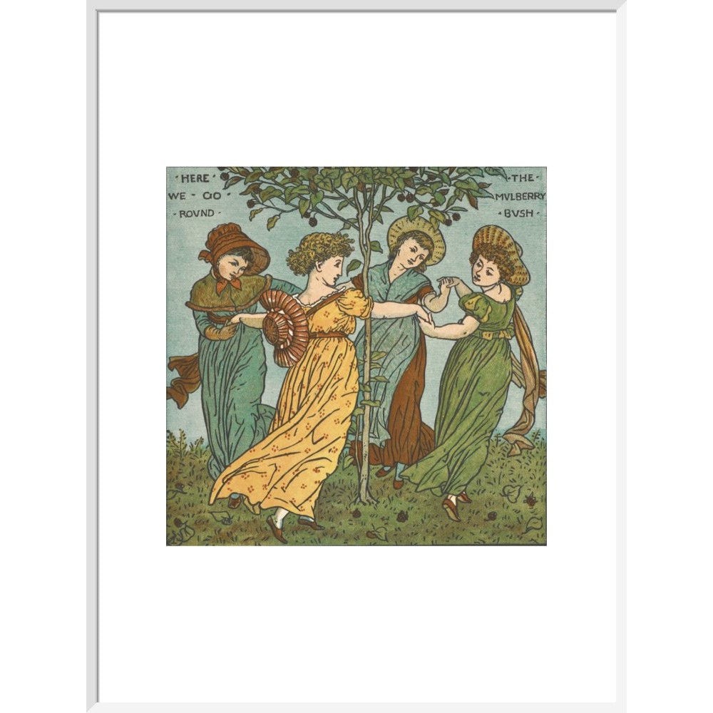 The Mulberry Bush print in white frame