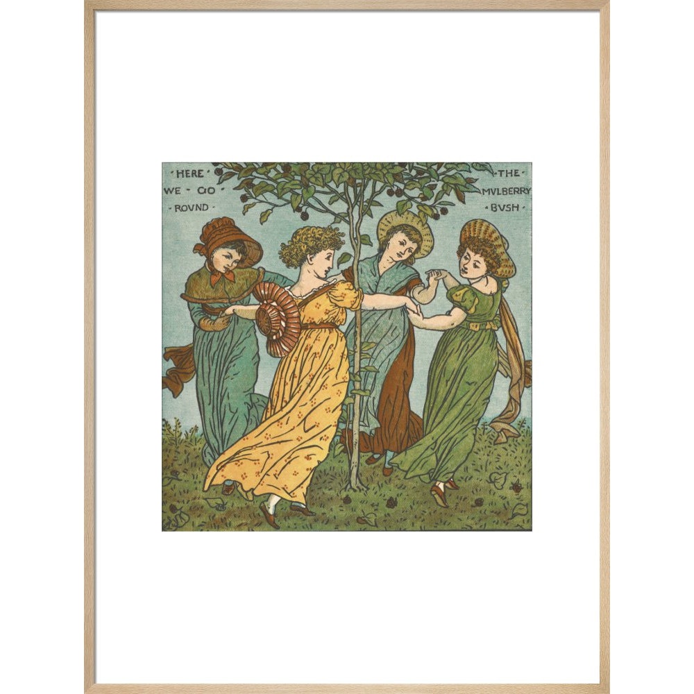 The Mulberry Bush print in natural frame