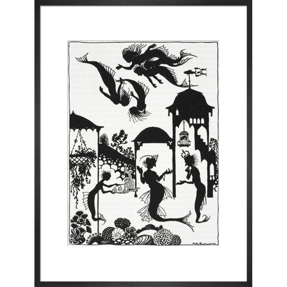 The Little Mermaid print in black frame