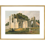 View of the Ruins of St Mary's Abbey print in gold frame