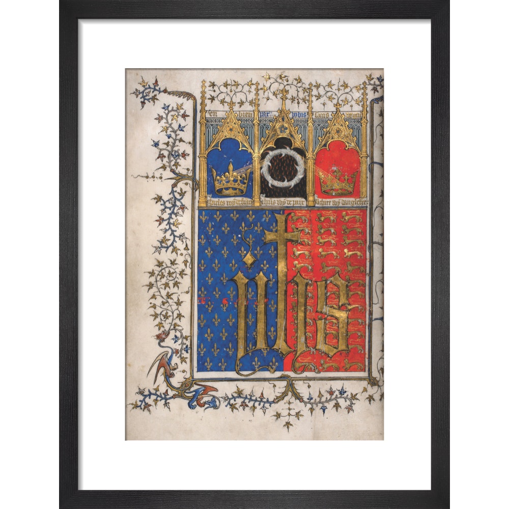 Frontispiece to Letter to King Richard print in black frame