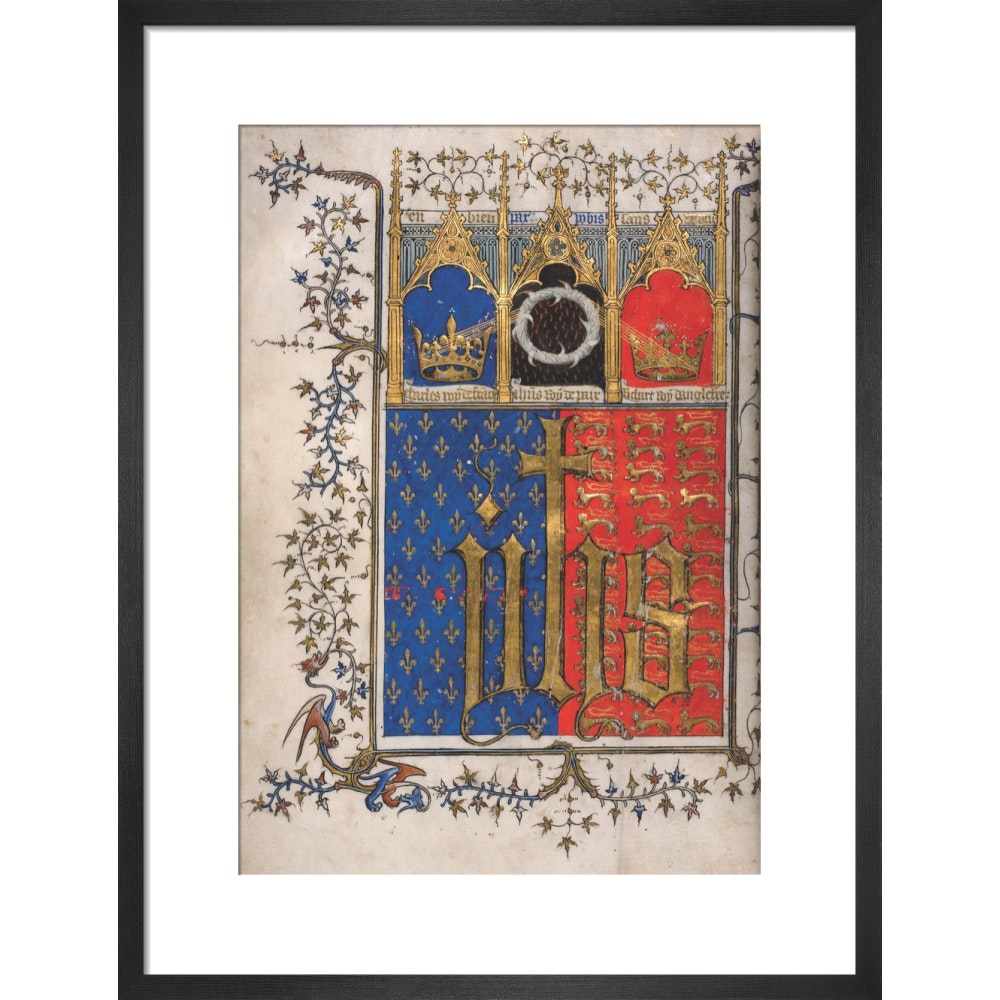 Frontispiece to Letter to King Richard print in black frame