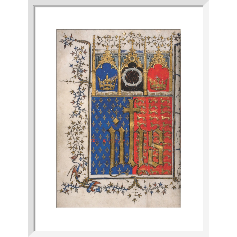 Frontispiece to Letter to King Richard print in white frame
