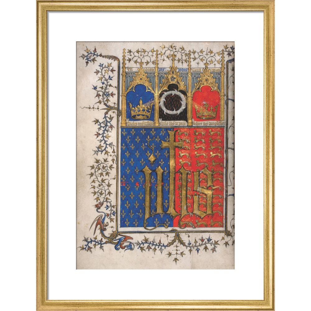 Frontispiece to Letter to King Richard print in gold frame
