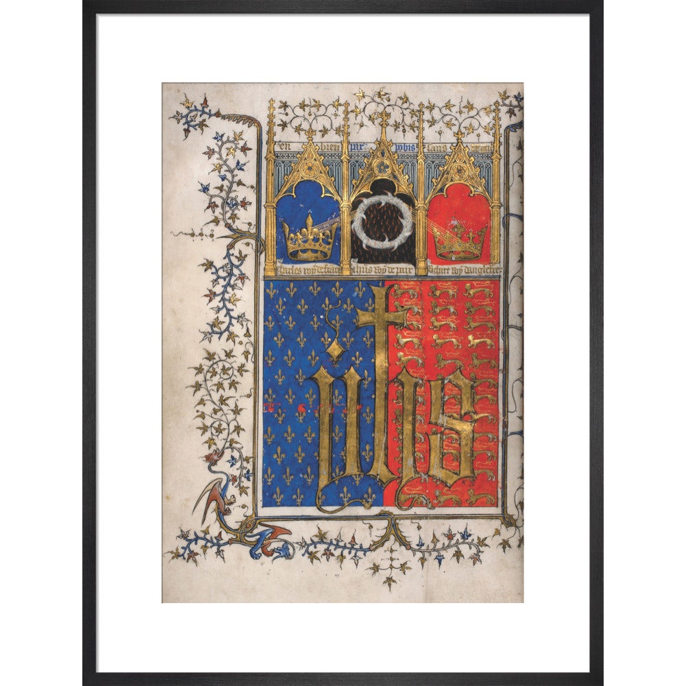 Frontispiece to Letter to King Richard print in black frame