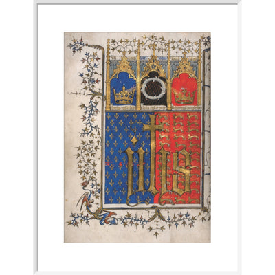 Frontispiece to Letter to King Richard print in white frame