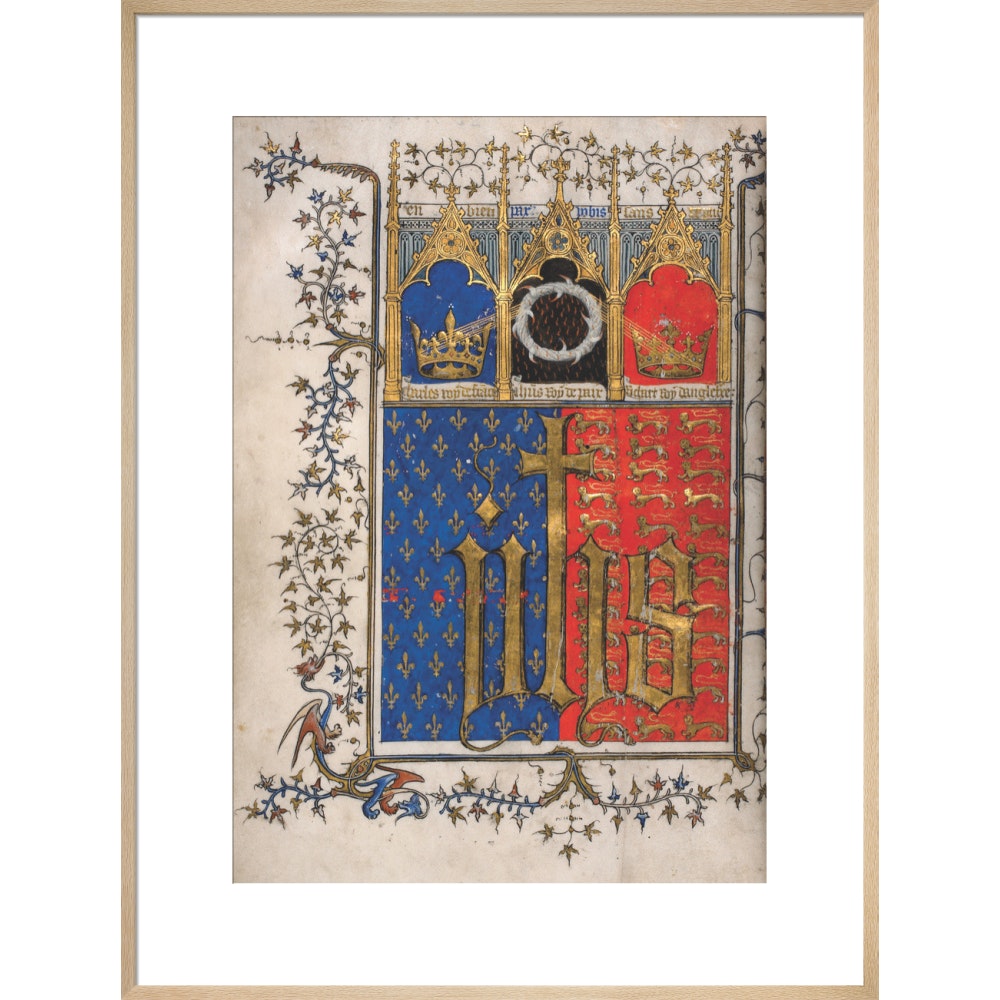 Frontispiece to Letter to King Richard print in natural frame