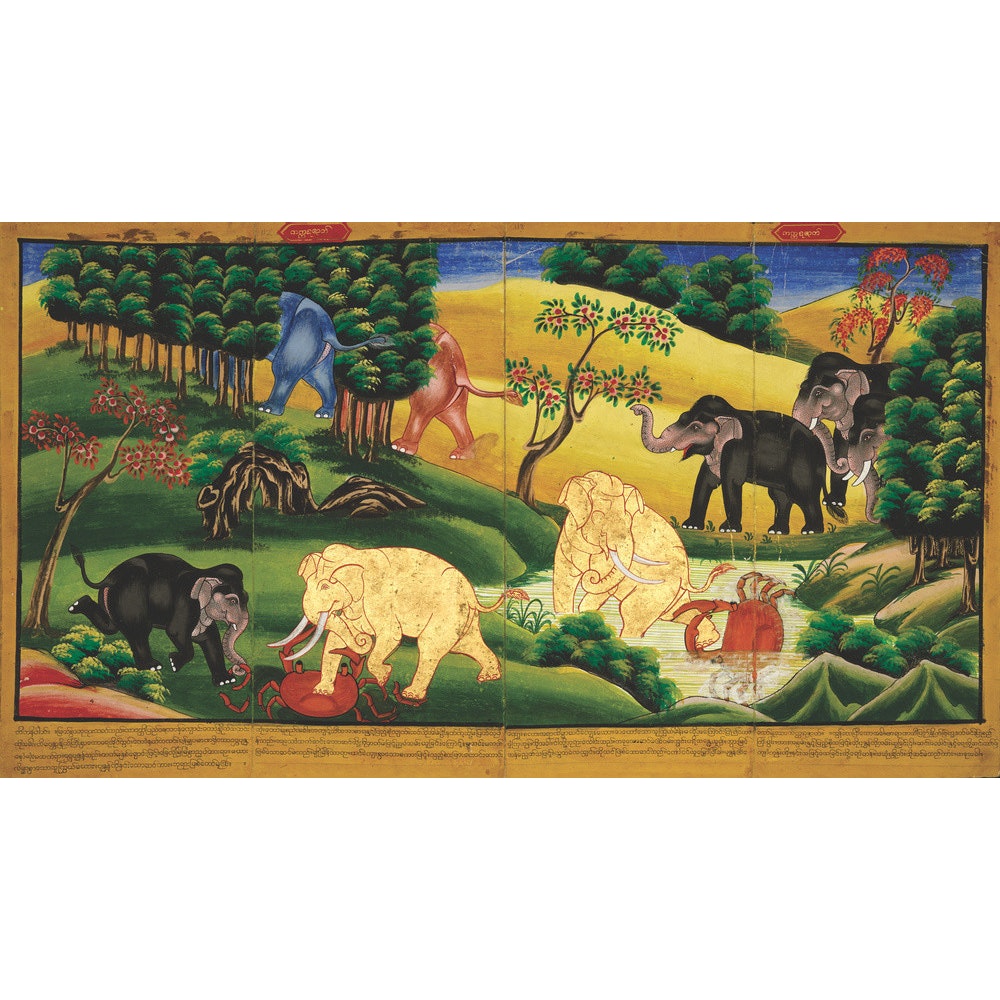 Scenes from the Jatakas print