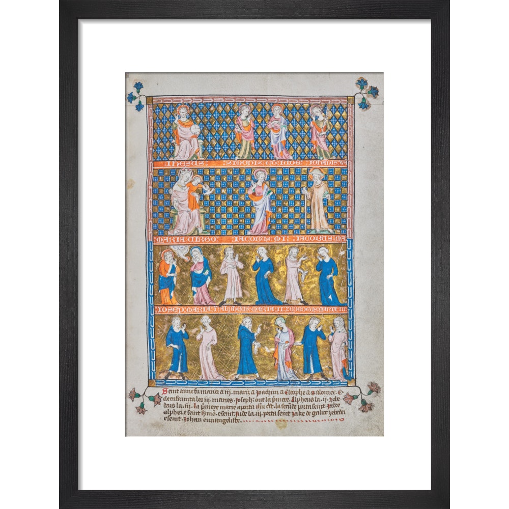 The Holy Kinship print in black frame