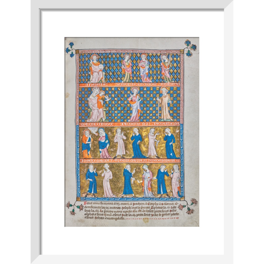 The Holy Kinship print in white frame
