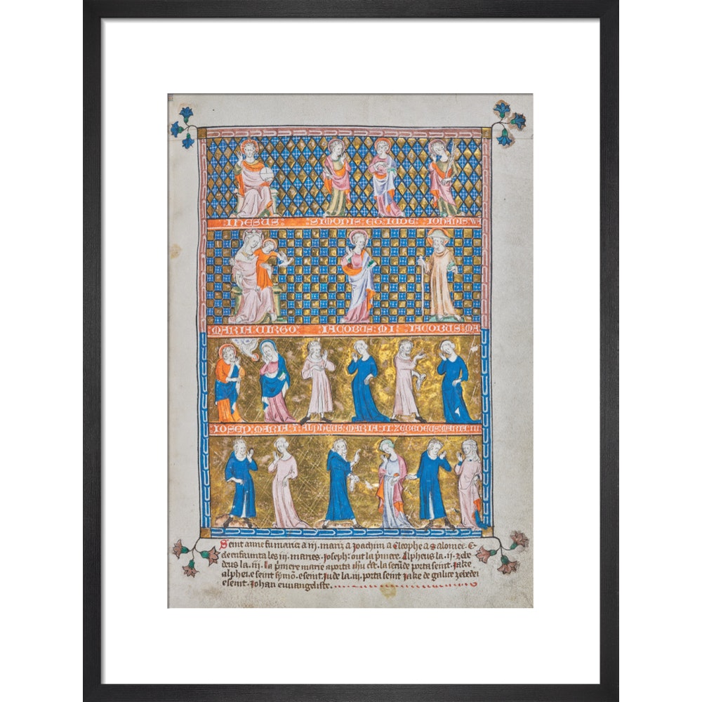 The Holy Kinship print in black frame
