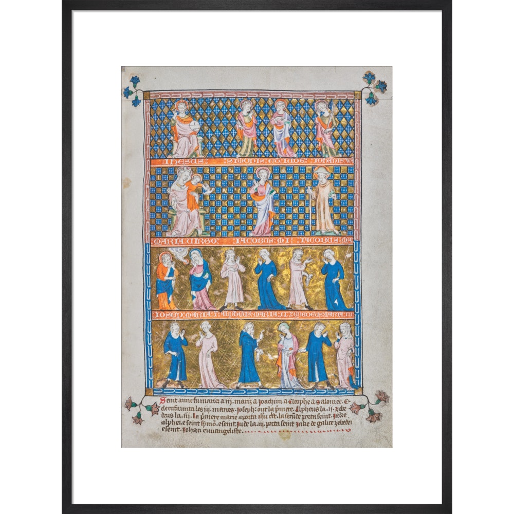 The Holy Kinship print in black frame