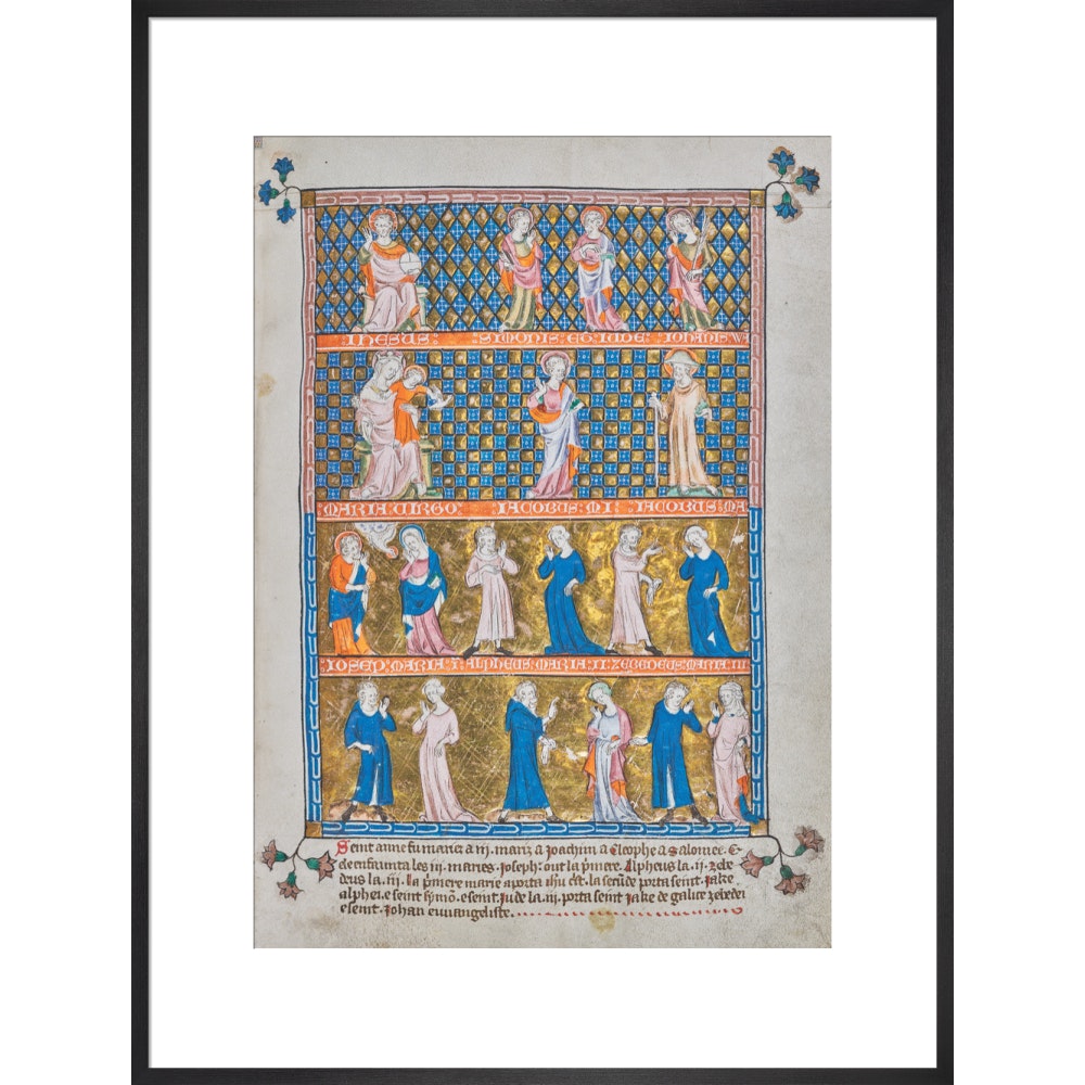 The Holy Kinship print in black frame