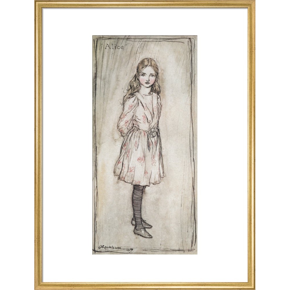 Alice print in gold frame