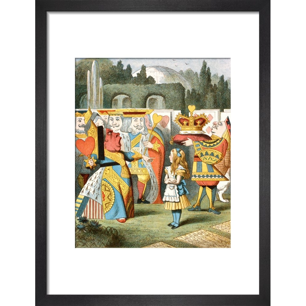The angry Queen of Hearts print in black frame