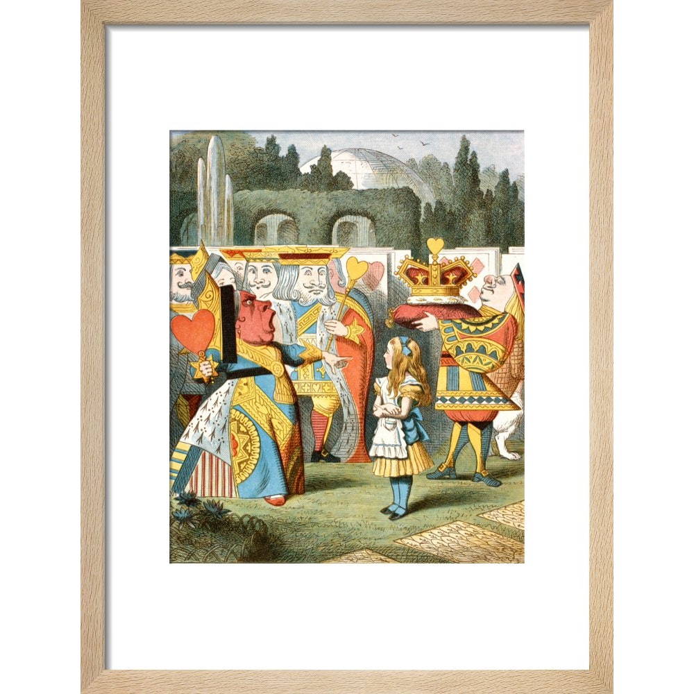 The angry Queen of Hearts print in natural frame