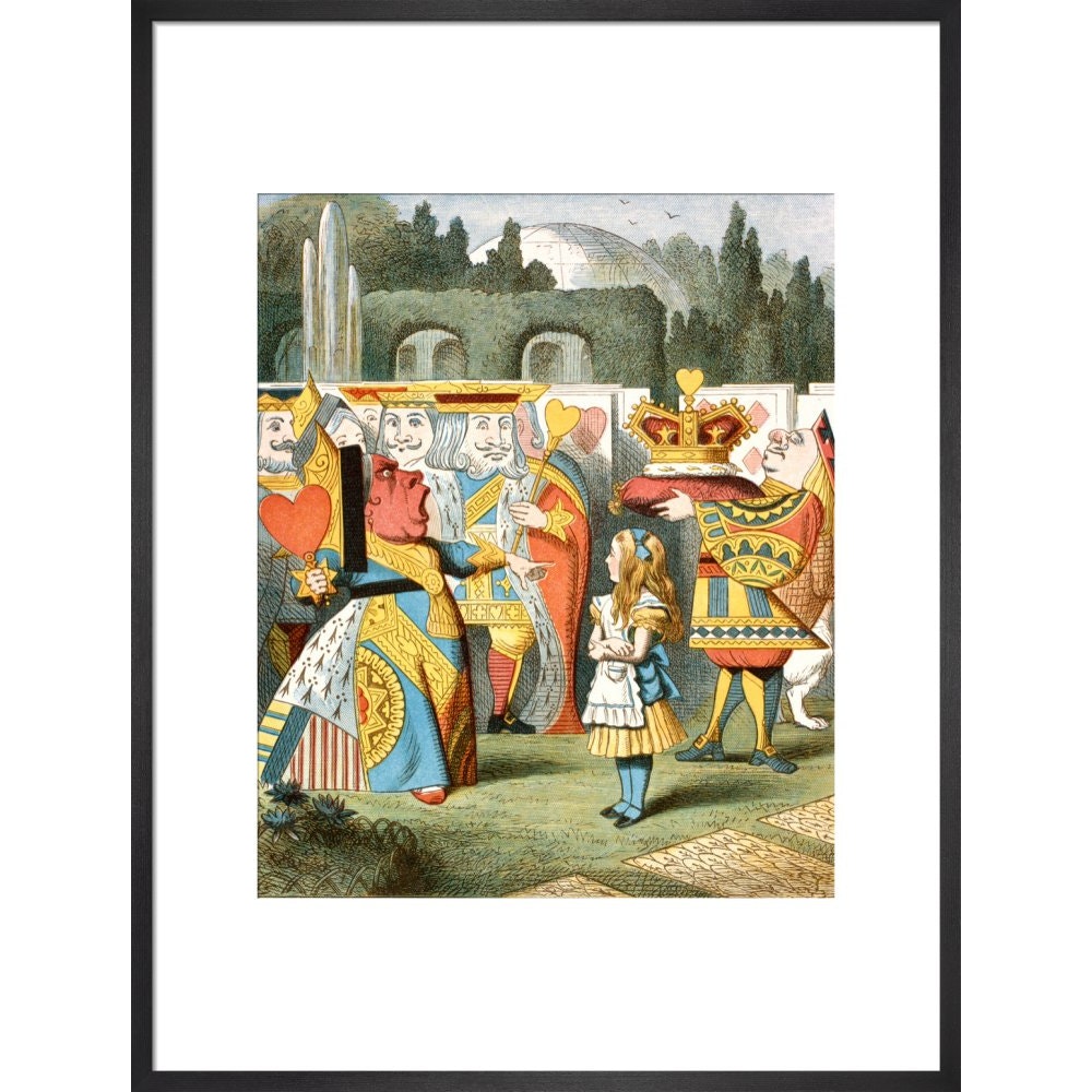 The angry Queen of Hearts print in black frame