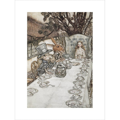 Alice at the tea party print unframed