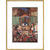 The King and Queen of Hearts upon their throne at court print in gold frame