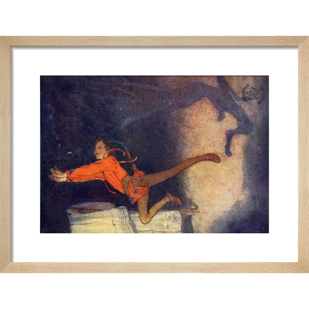 Peter Pan print in natural frame