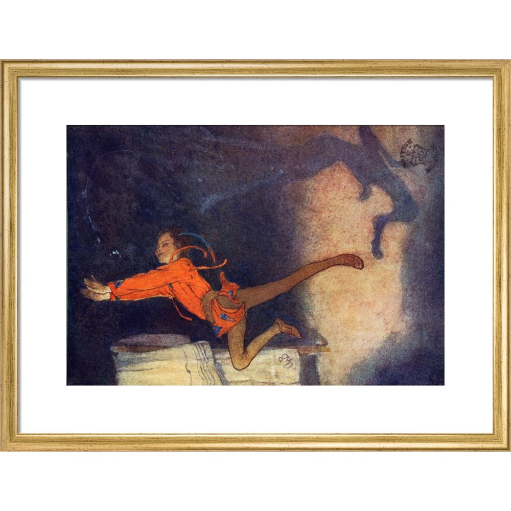 Peter Pan print in gold frame