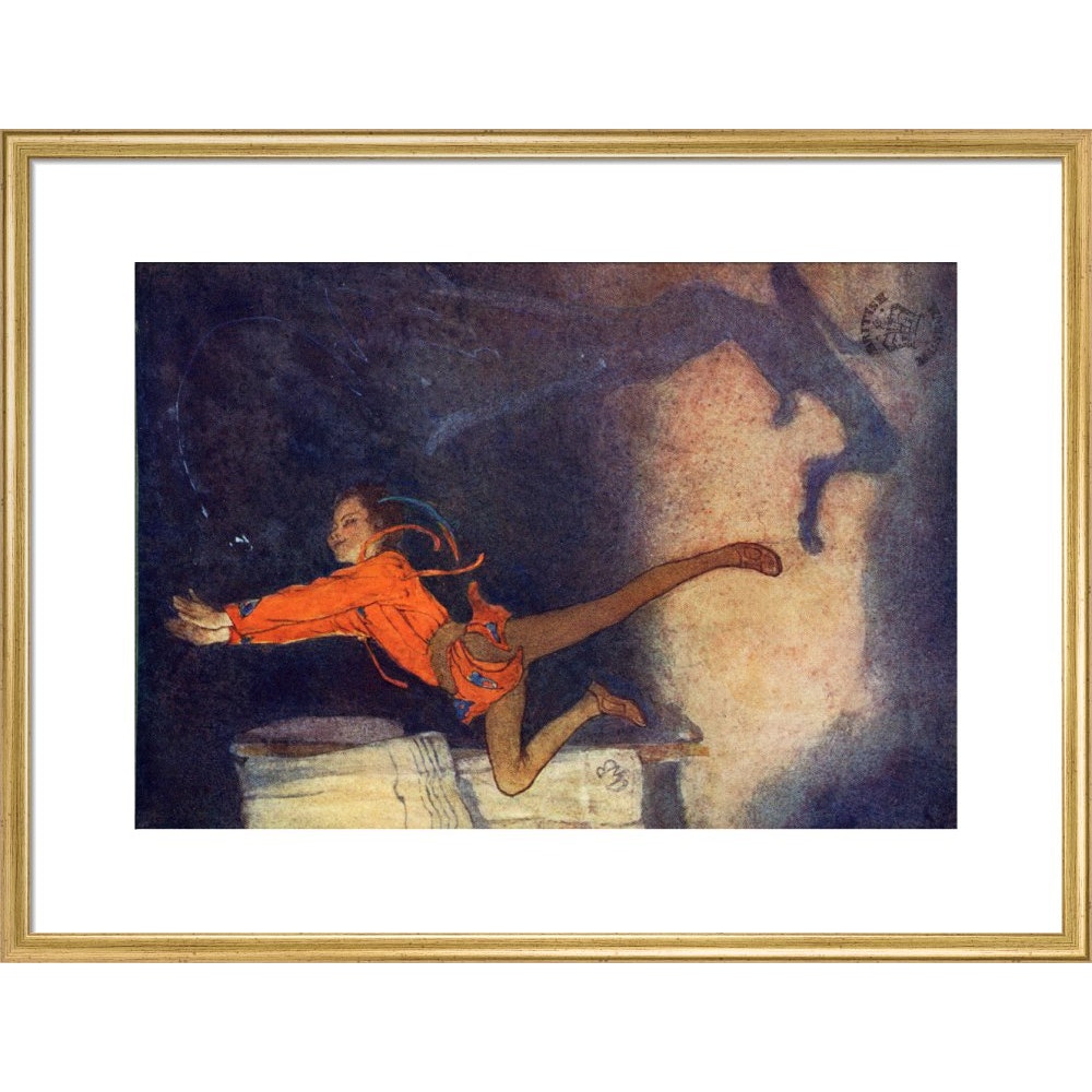 Peter Pan print in gold frame
