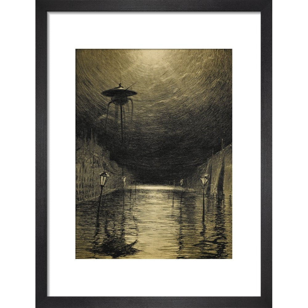 The Flooded City print in black frame