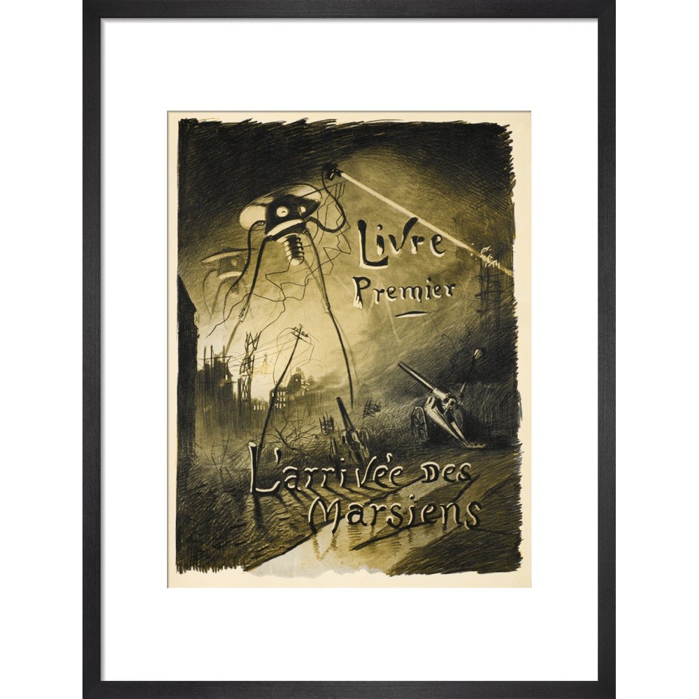 The Martians Arrive print in black frame