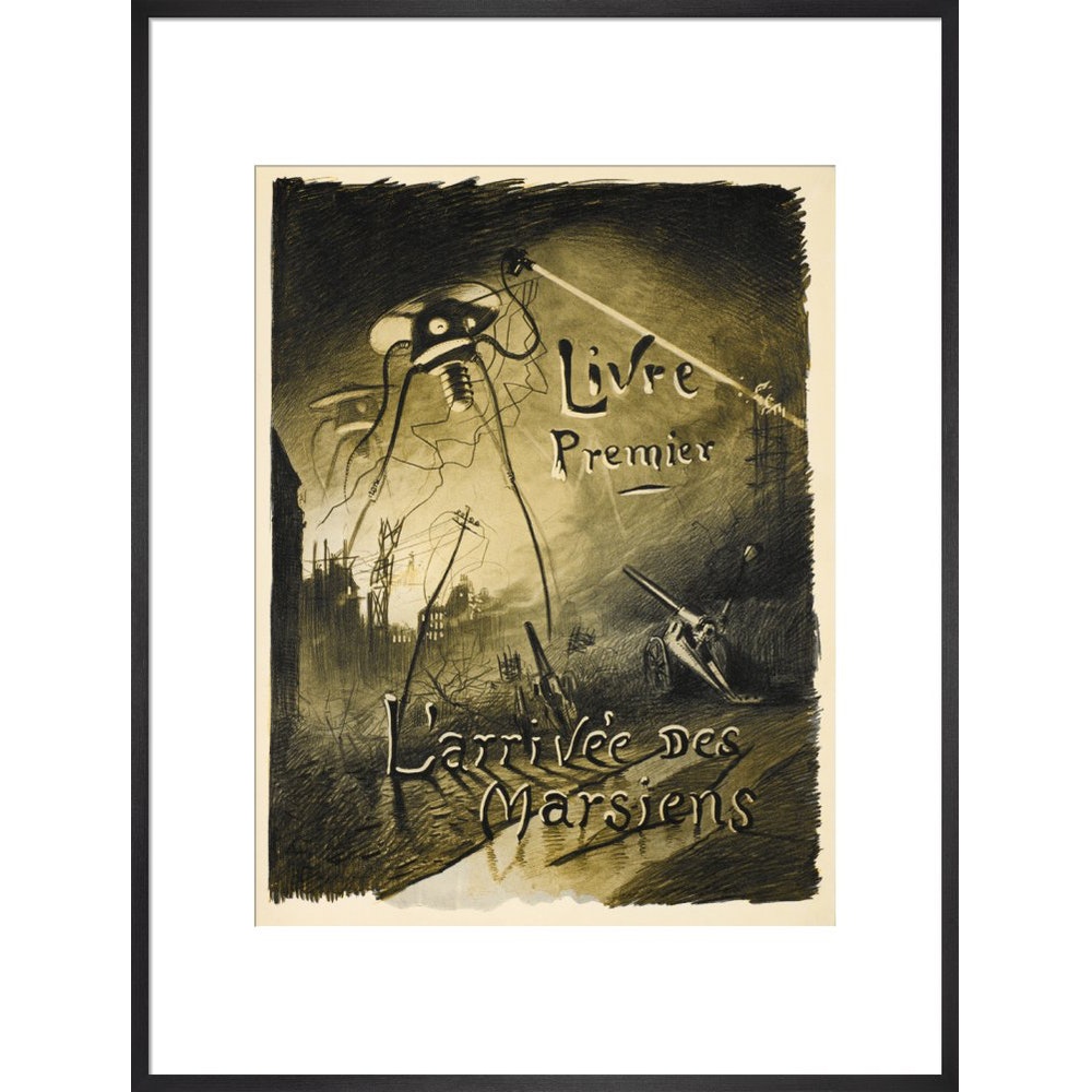 The Martians Arrive print in black frame