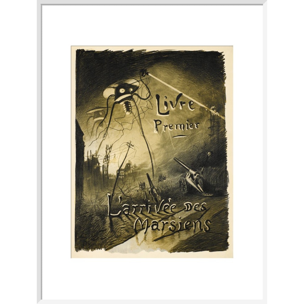 The Martians Arrive print in white frame