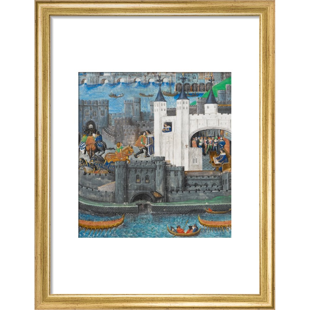 Charles of Orléans in the Tower of London print in gold frame
