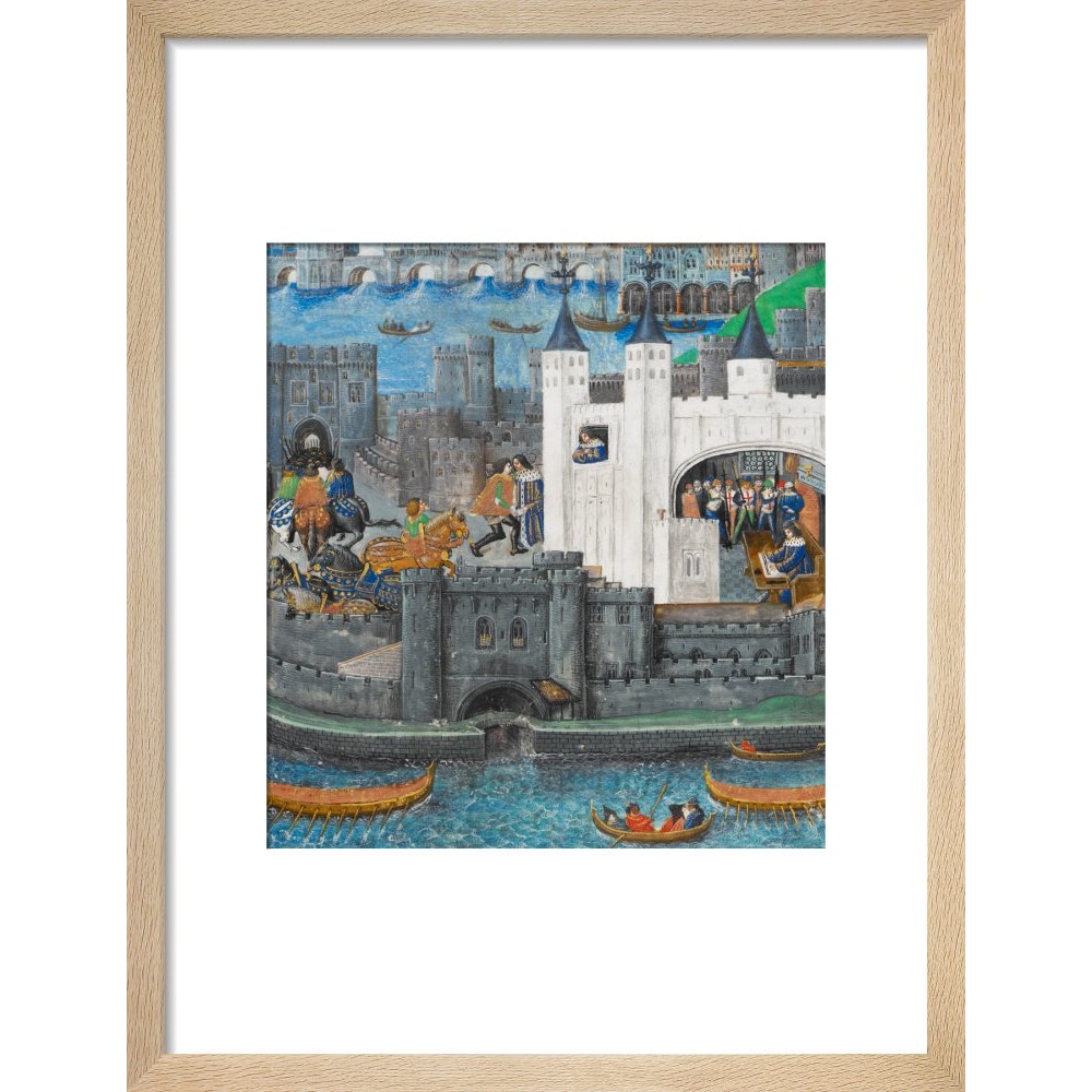 Charles of Orléans in the Tower of London print in natural frame