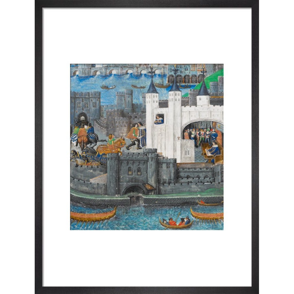 Charles of Orléans in the Tower of London print in black frame