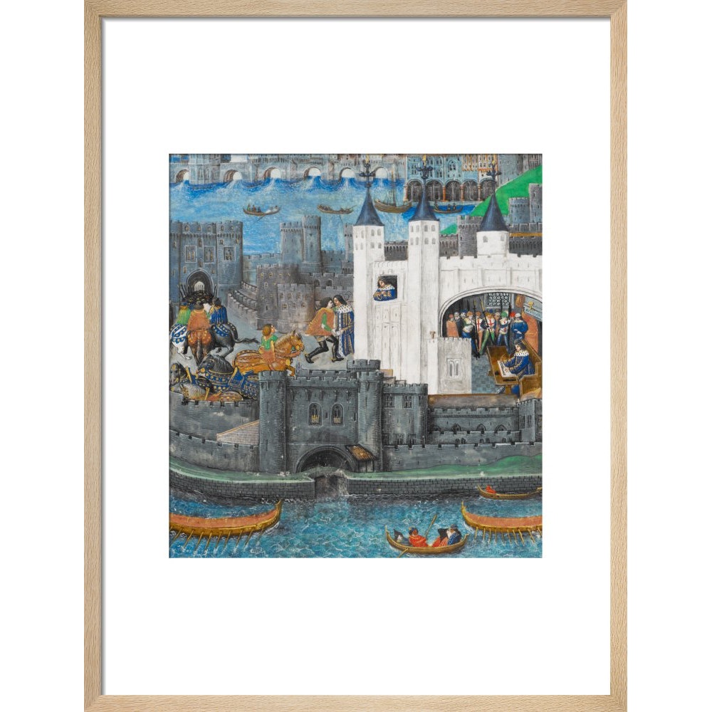 Charles of Orléans in the Tower of London print in natural frame