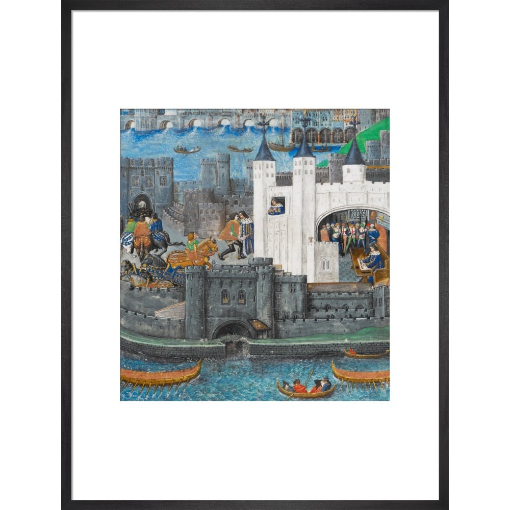 Charles of Orléans in the Tower of London print in black frame