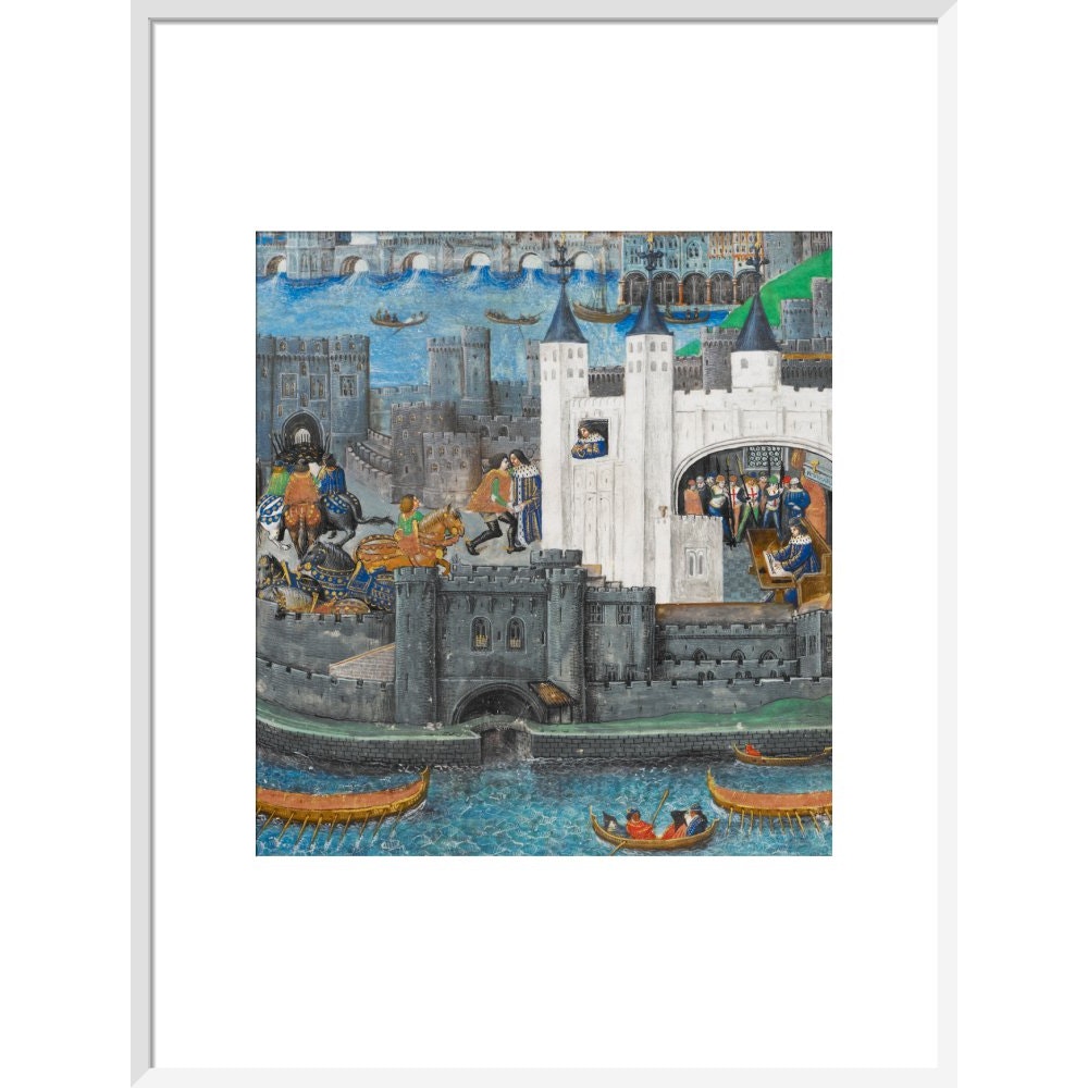 Charles of Orléans in the Tower of London print in white frame