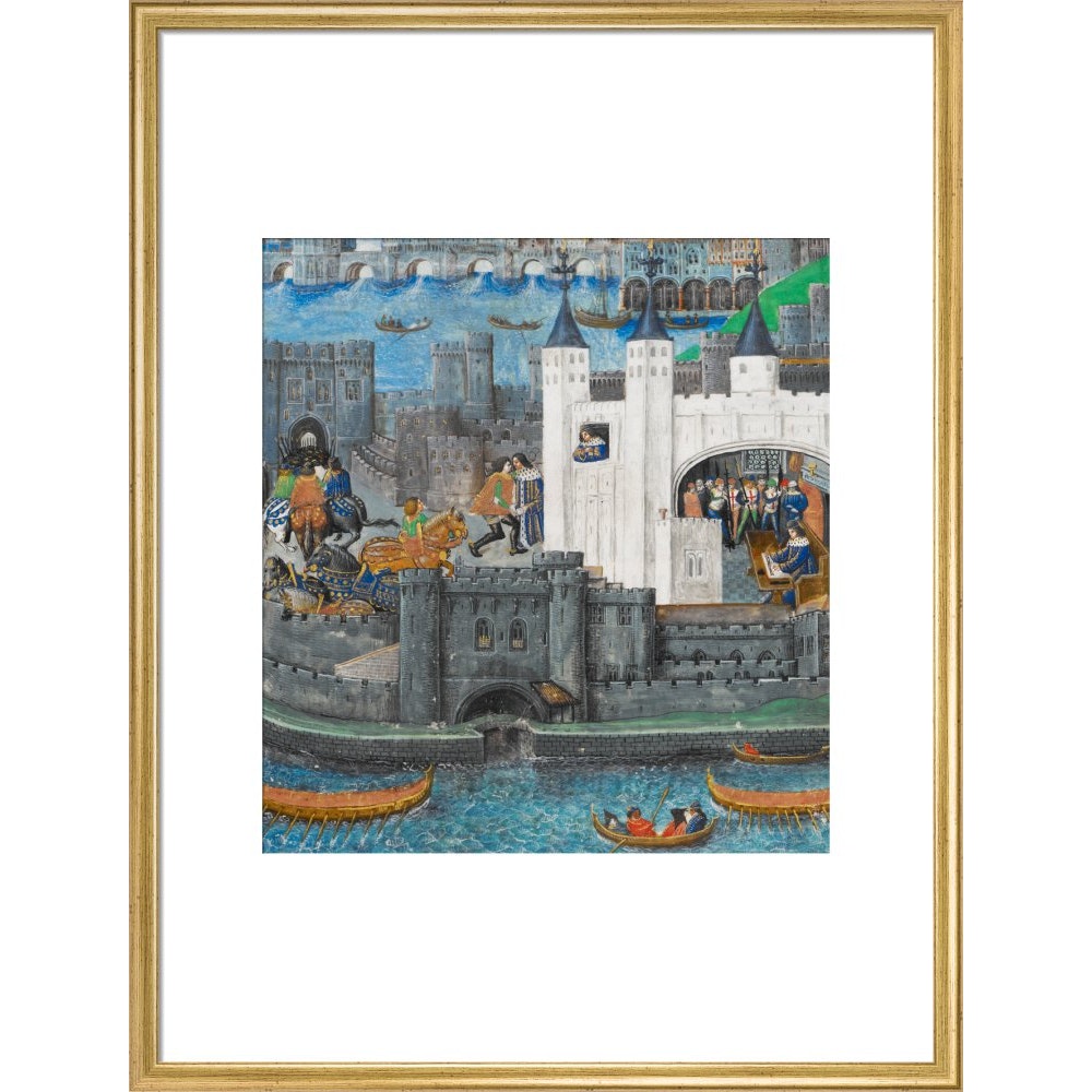 Charles of Orléans in the Tower of London print in gold frame