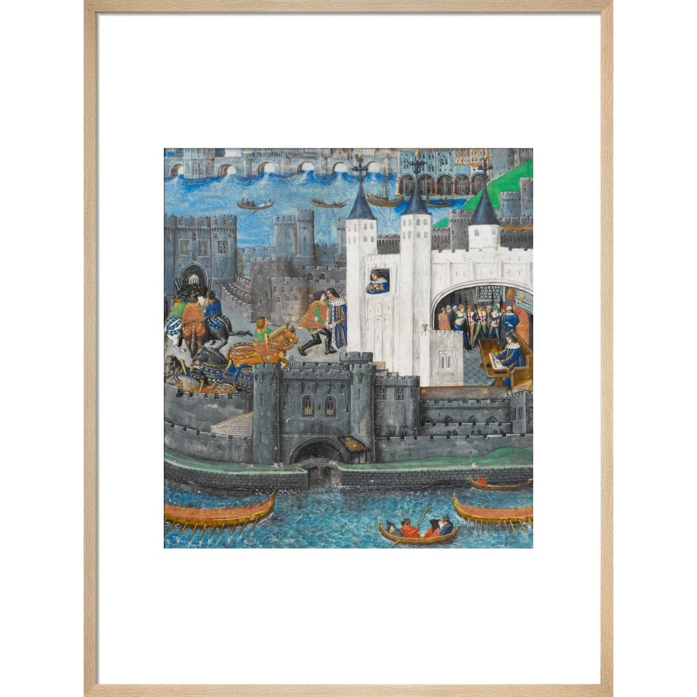 Charles of Orléans in the Tower of London print in natural frame