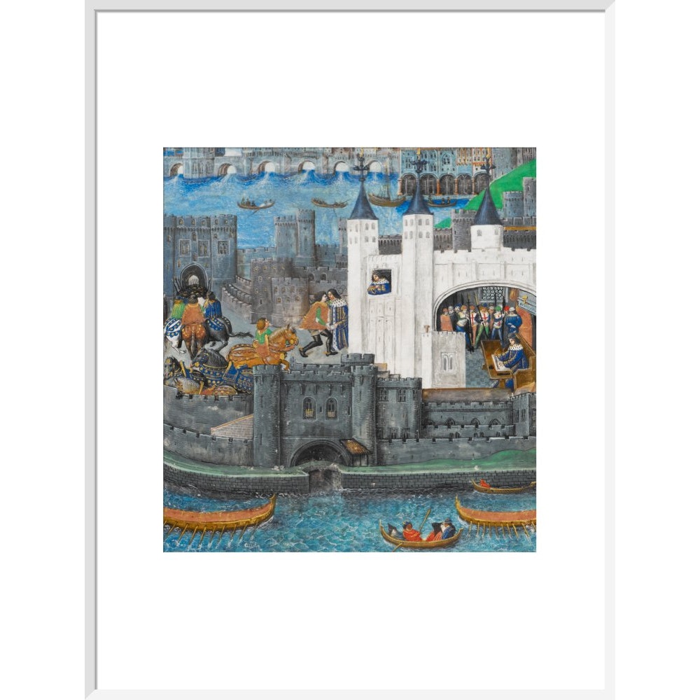 Charles of Orléans in the Tower of London print in white frame