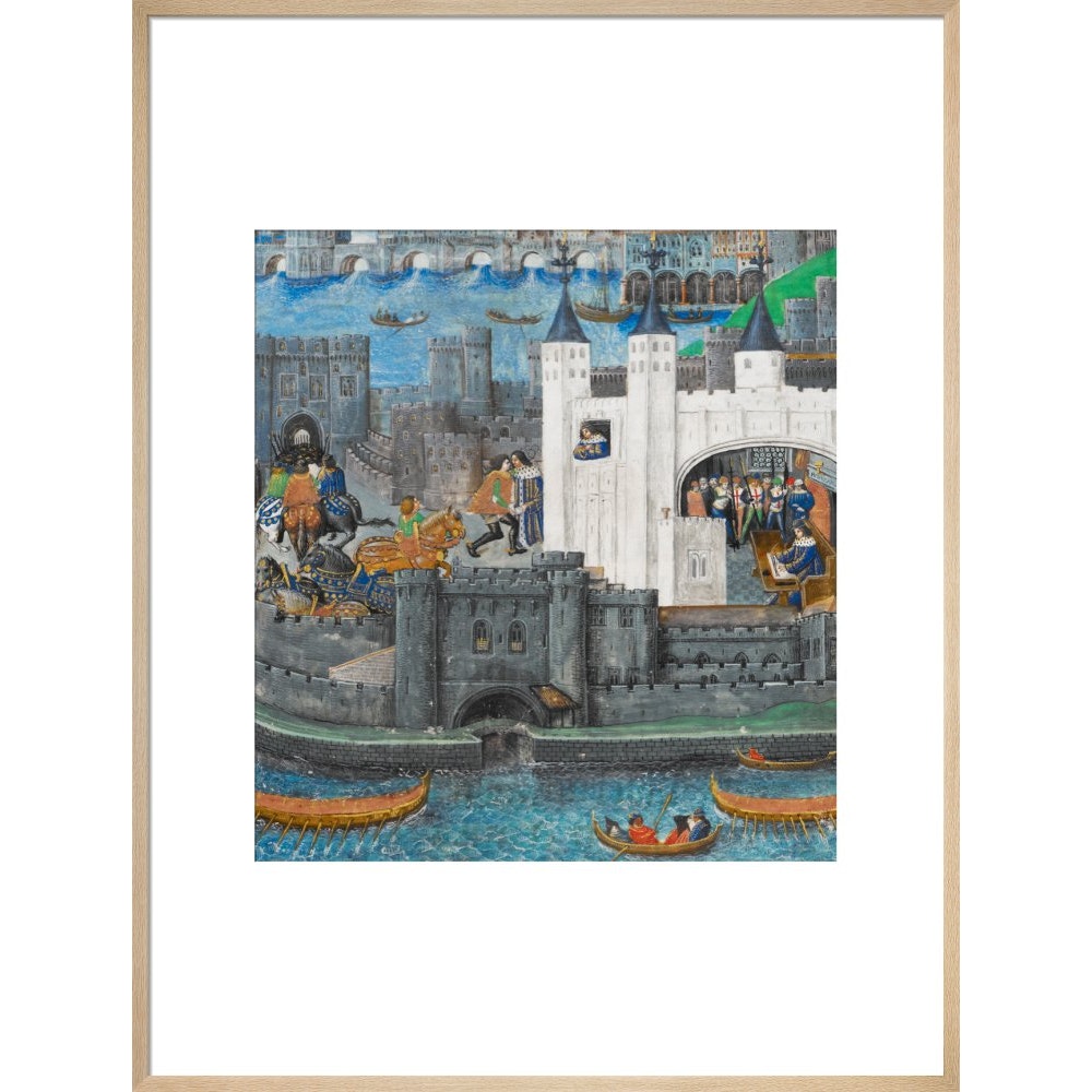 Charles of Orléans in the Tower of London print in natural frame