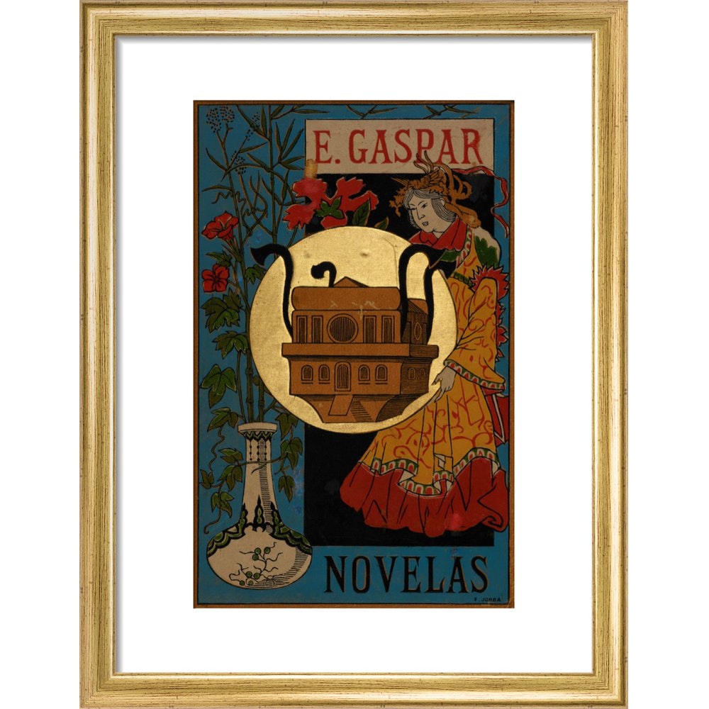 El anacronópete print in gold frame