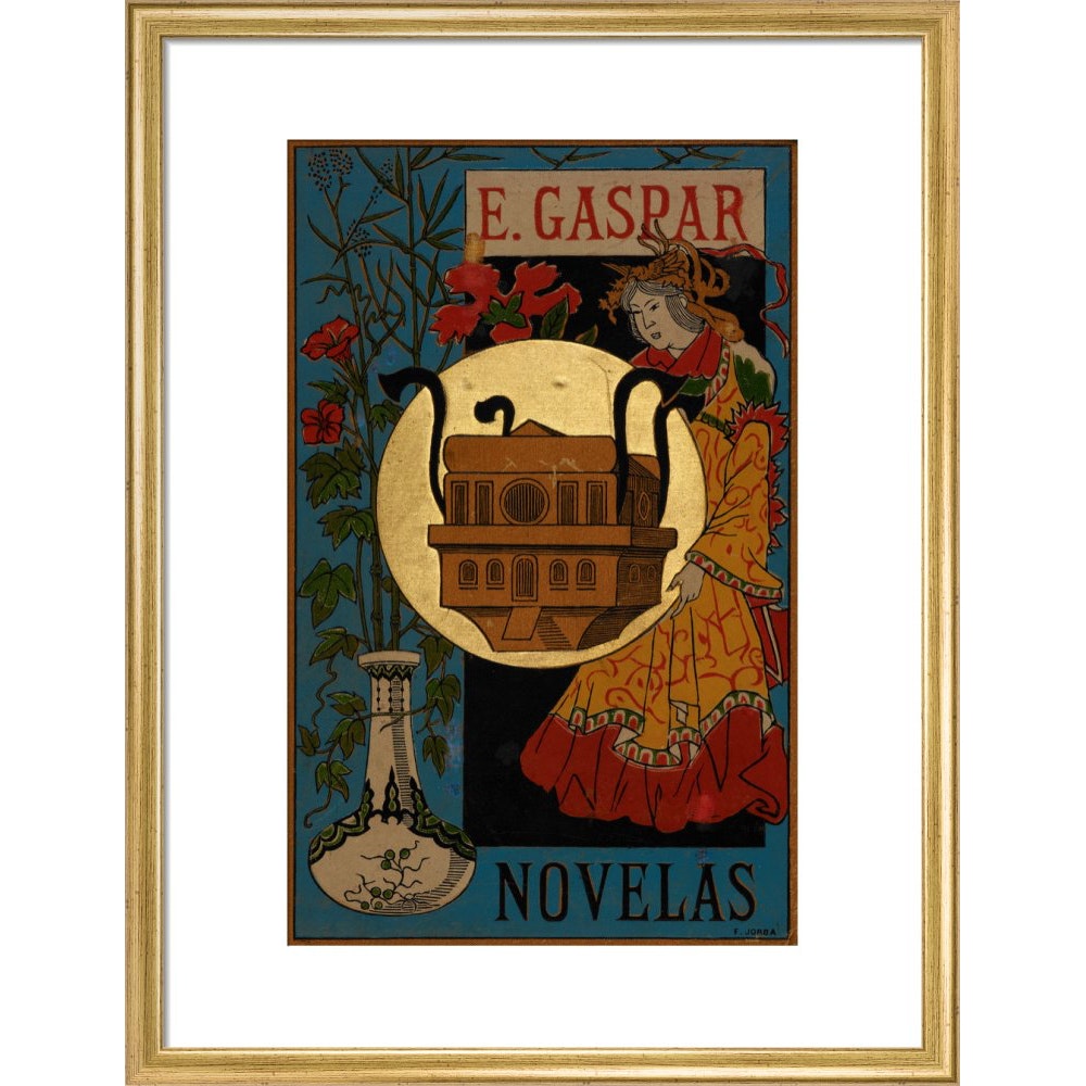 El anacronópete print in gold frame