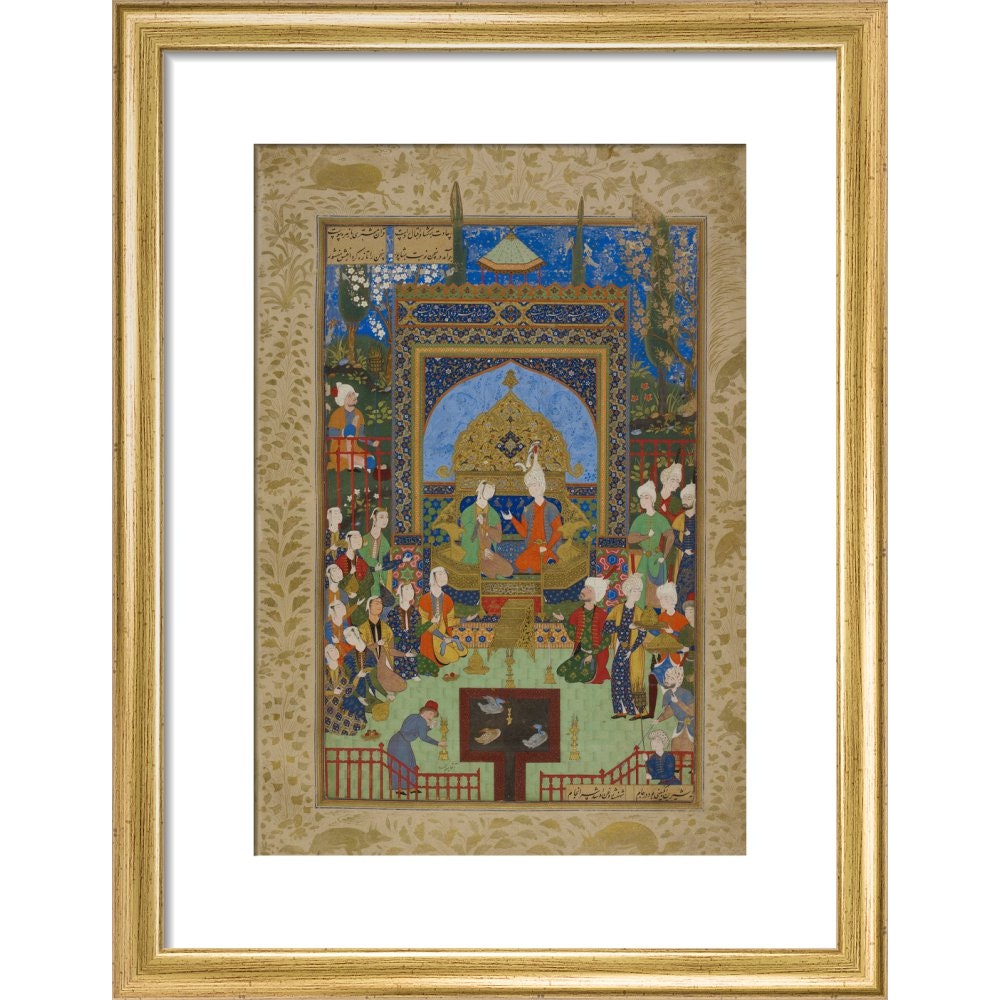Khamsa of Nizami in gold frame