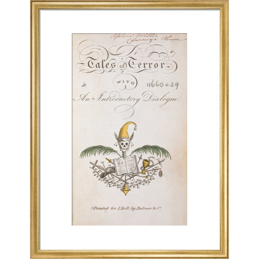 Tales of Terror print in gold frame